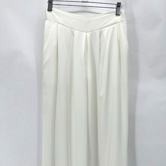 Ramy Brook Dress Pants Wide Leg Pants Size 2 White‎ Lined Coastal Preppy City - Picture 2 of 12